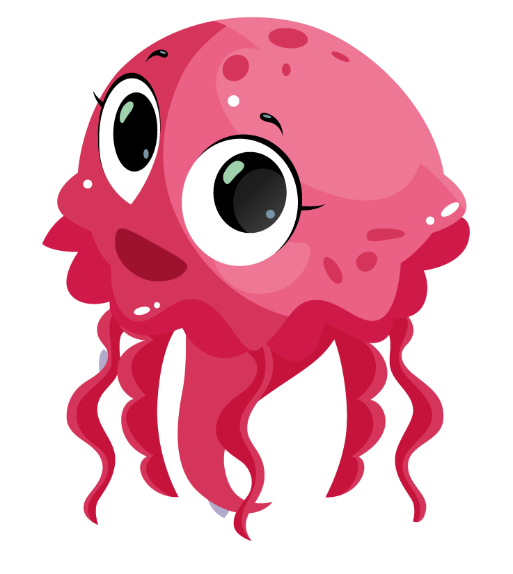 jellyfish character baby squids