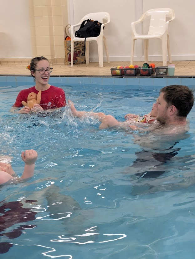 Grace Phippard baby swimming lessons