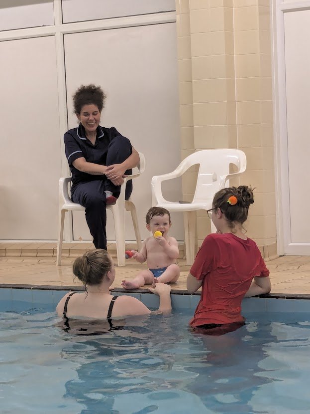 Grace Phippard baby swimming lessons